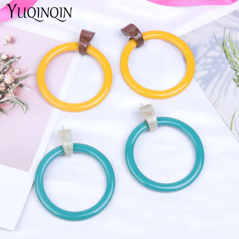 Женские серьги кольца из акриловой смолы|Серьги-подвески| |