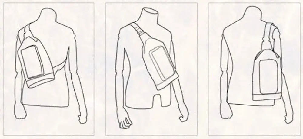 Мужская маленькая нагрудная Сумка слинг дорожный походный мессенджер через