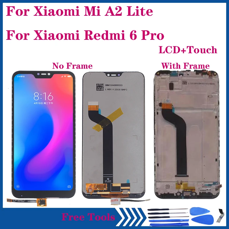 5 84 &quotAAA качественный ЖК дисплей для Xiaomi Mi A2 Lite сенсорный экран Замена Redmi 6 Pro Набор