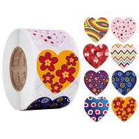50 500 pcs heart shaped stickers seal labels stickers scrapbooking gift for package and wedding decoration stationery sticker