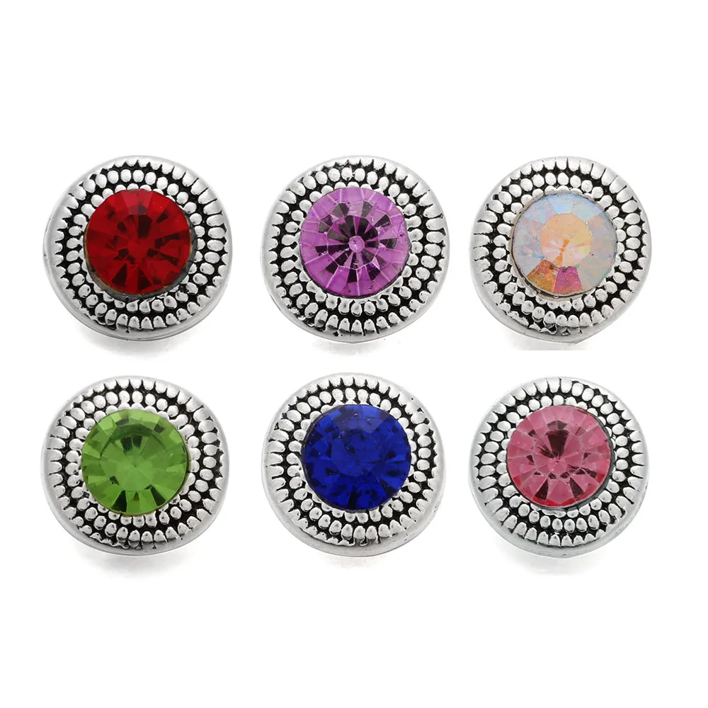 10 шт./лот Высокое качество 12 мм кнопки ювелирные изделия смешанные кристаллы
