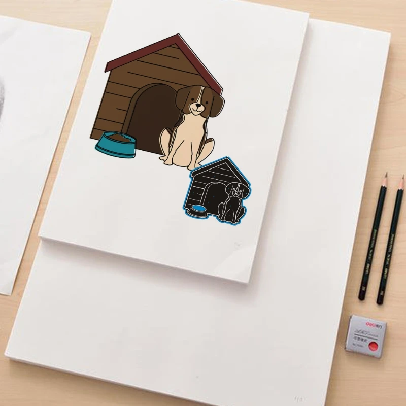 

Dog Kennel Metal Cutting Dies Stencil Scrapbooking DIY Album Stamp Paper Card Embossing Decoration