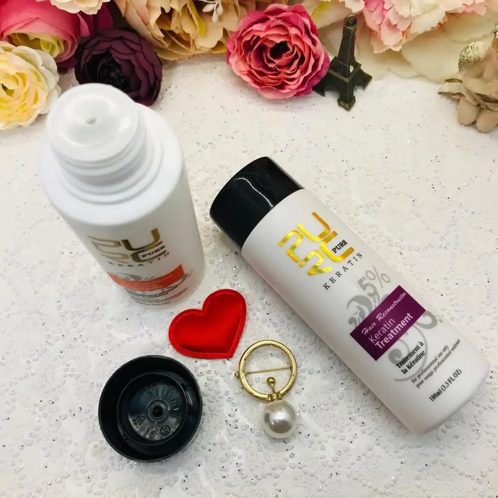 PURC выпрямление и ремонт поврежденные волосы Бразильский кератин Лечение 5 секунд