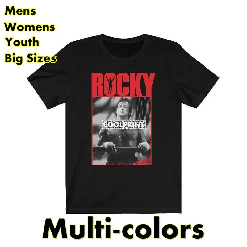 

Rocky retro movie tshirt tee shirt available in many colours T Shirts Oversized Mens Fashion Originality Graphic Shirts