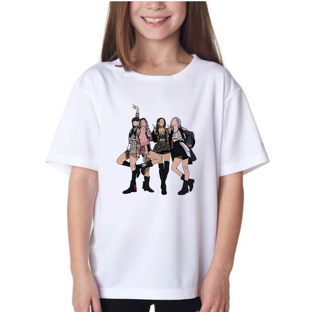 How You Like That T-shirt Kids Harajuku Summer Clothes Korean T Shirt Children Tops Kpop Streetwear Girl Short Sleeve | Детская одежда