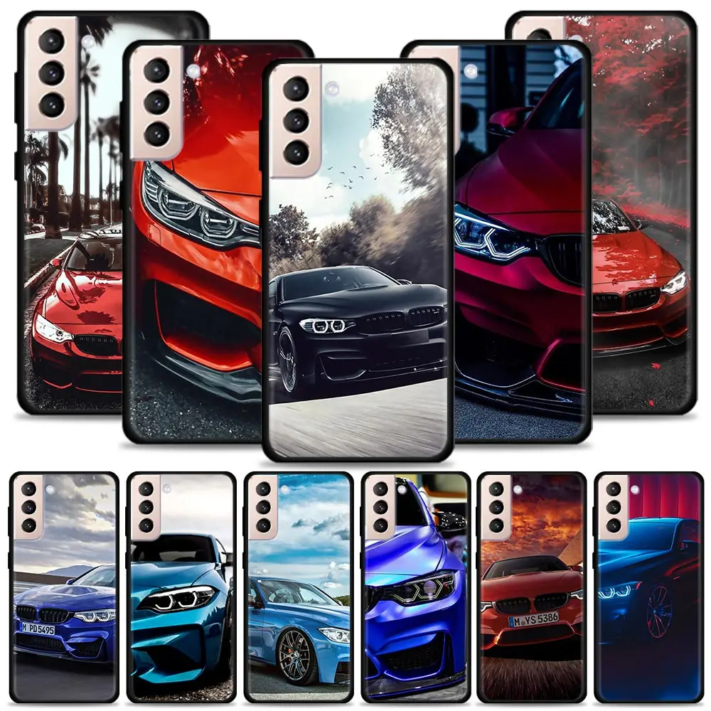 Сине-Красный-чехол для телефона Bmw Samsung Galaxy S21 S20 S10 S9 S8 Plus Ultra 5G S10Lite S10E S7Edge FE мягкий