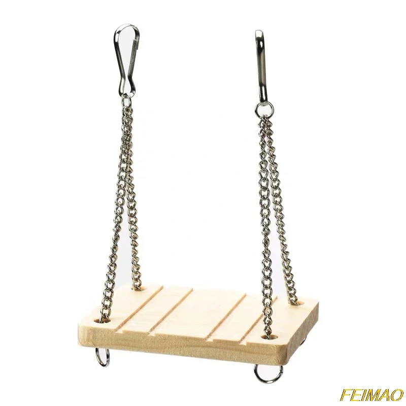 Хомяк подвесной мост лестница деревянные качели клетка игрушка для мелких