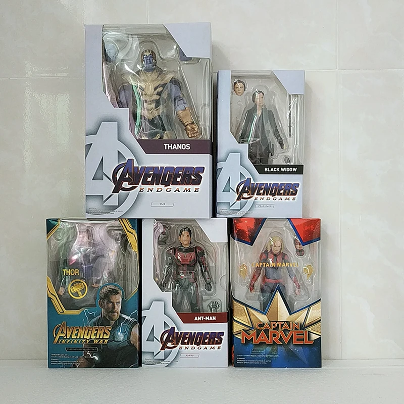 Фильм Мстители 4 эндшпиль Marvel SHF танос Черная Вдова Тор Капитан Марвел Человек-муравей фигурка модель игрушки подарок