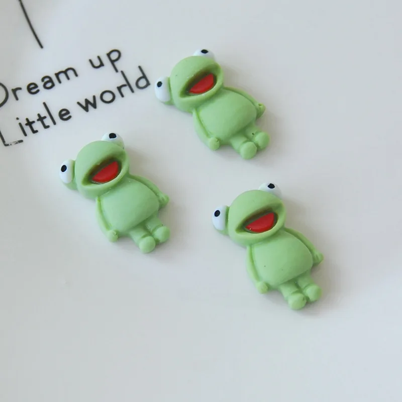 Кабошон 20 шт./лот кавайная мультяшная лягушка с плоским основанием кабошон для