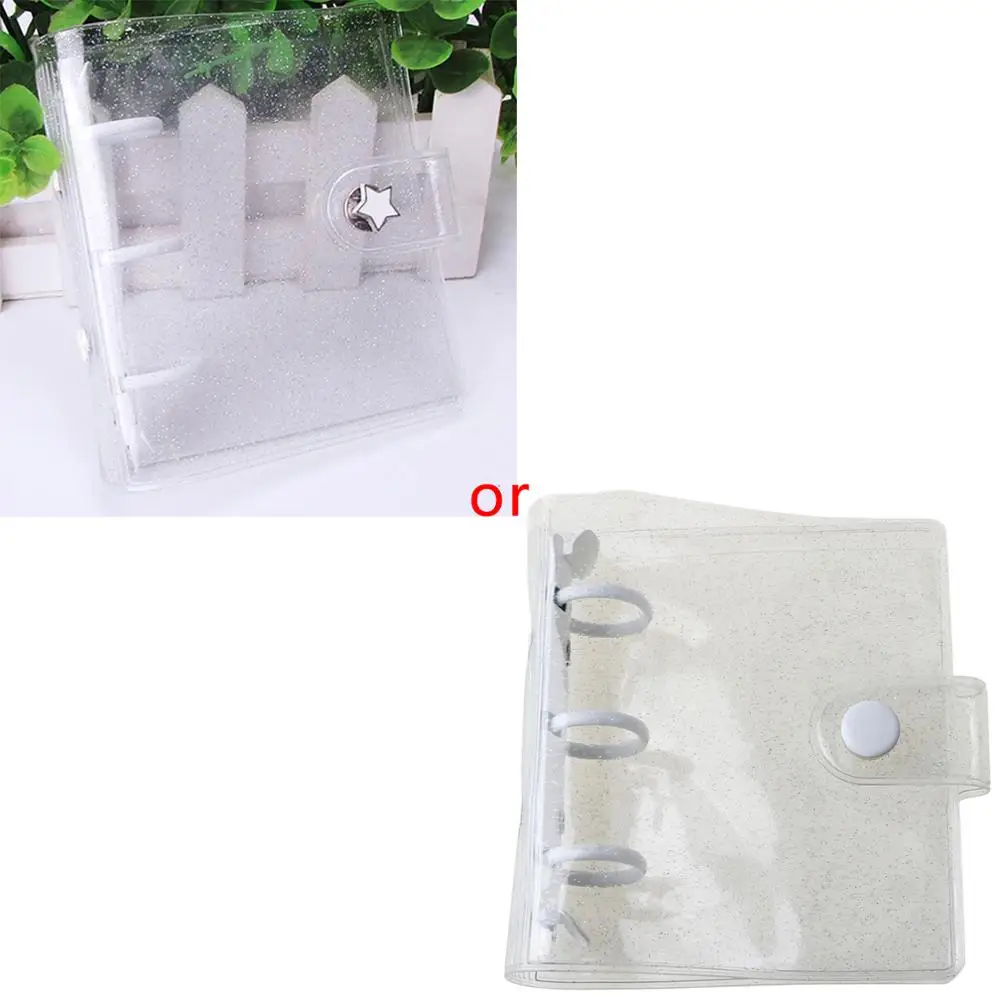 Transparent 3 Hole Mini PVC Loose Leaf Notebook Notepad Sheet Shell Folder Cover | Канцтовары для офиса и дома