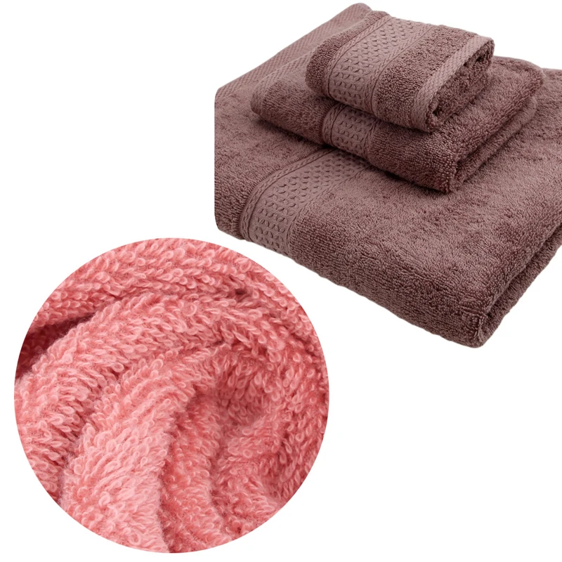 

EHOMEBUY Towel 17 Colors Cotton Bathroom Rectangle Quality Bath Towel Solid Color Face Towel Adults Home Shower Use 3 Sizes