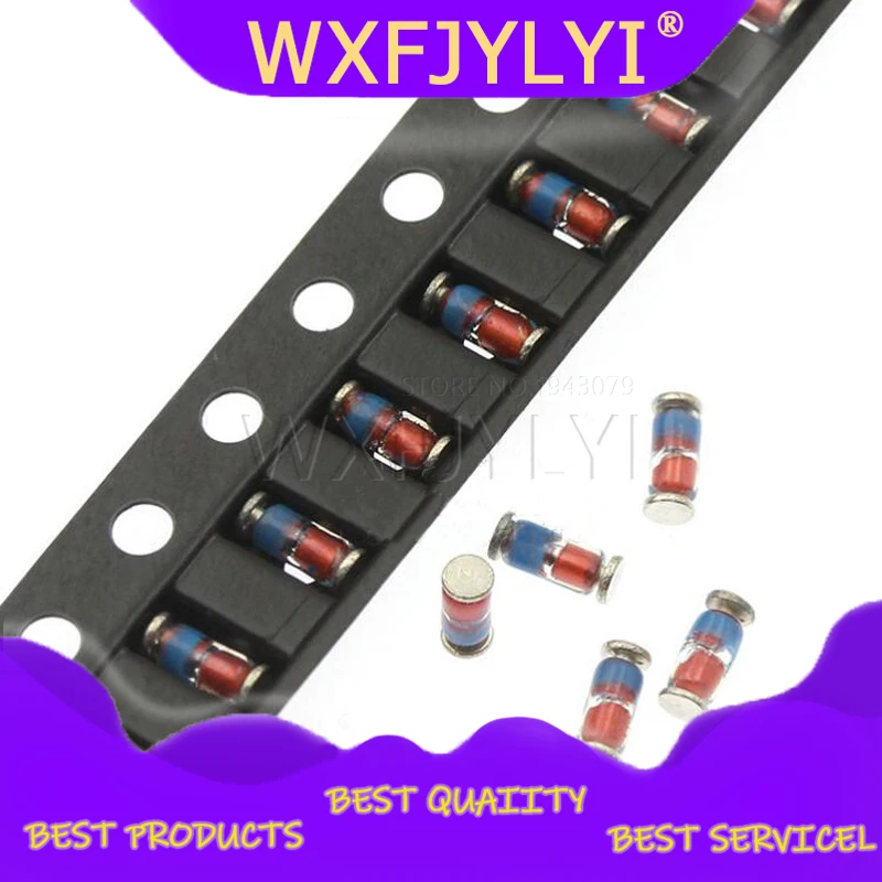 100 шт. ZMM 3V 3V3 3V9 4V7 5V1 7V5 8V2 10V 12V 15V 16V 18V 20V 24V LL34 SMD зенеровские пакет диодов 1/2W 0 5 w чип