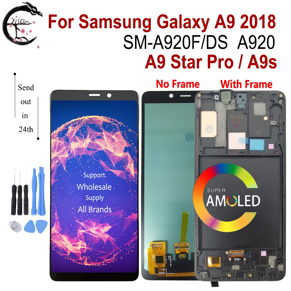 SM A920F/DS ЖК дисплей + рамка для SAMSUNG Galaxy A9 2018 A9s Star Pro сенсорного экрана с дигитайзером