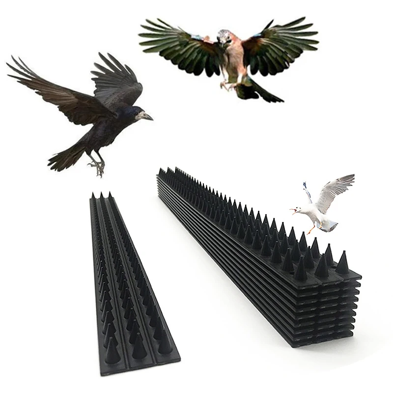 

3 To 30pcs Upgrade Plastic Bird and Pigeon Spikes Anti Bird Anti Pigeon Cat Spike Scare Birds Pest Control Bird Repellent Black