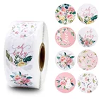 500 шт.рулон, наклейки для упаковки подарков