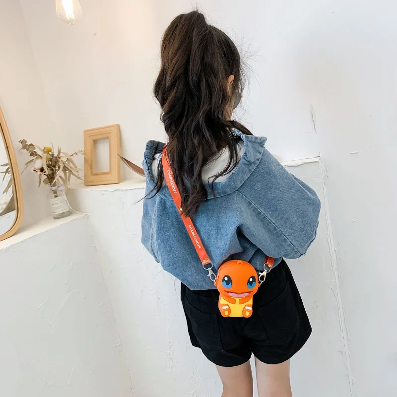 

Pokemon Pikachu Eevee Charizard Cute Silicone Coin Purse Cartoon Kawaii Anime Figure Shoulder Bag Toys For Children Gifts