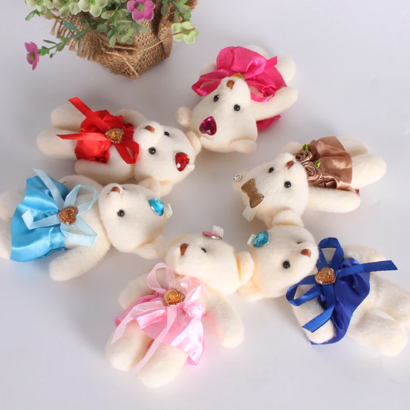 36 шт./лот 15 видов цветов мини-плюшевые куклы рождественский подарок медведь