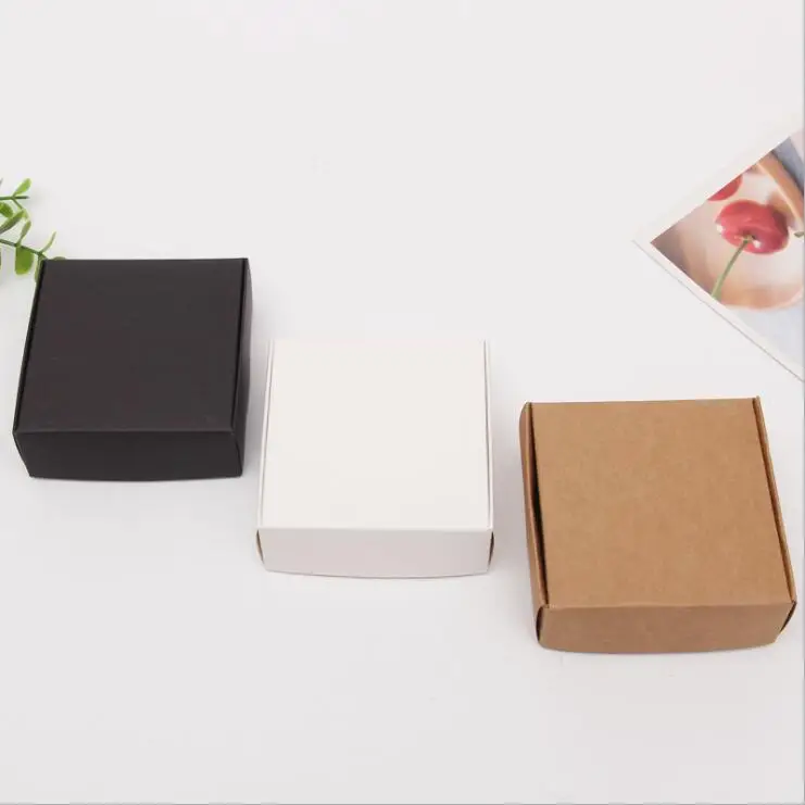 

Подарочная упаковочная коробка из натуральной крафт-бумаги, 10 шт., маленькая складная коробка из крафт-бумаги, Коричневая Картонная Коробка...