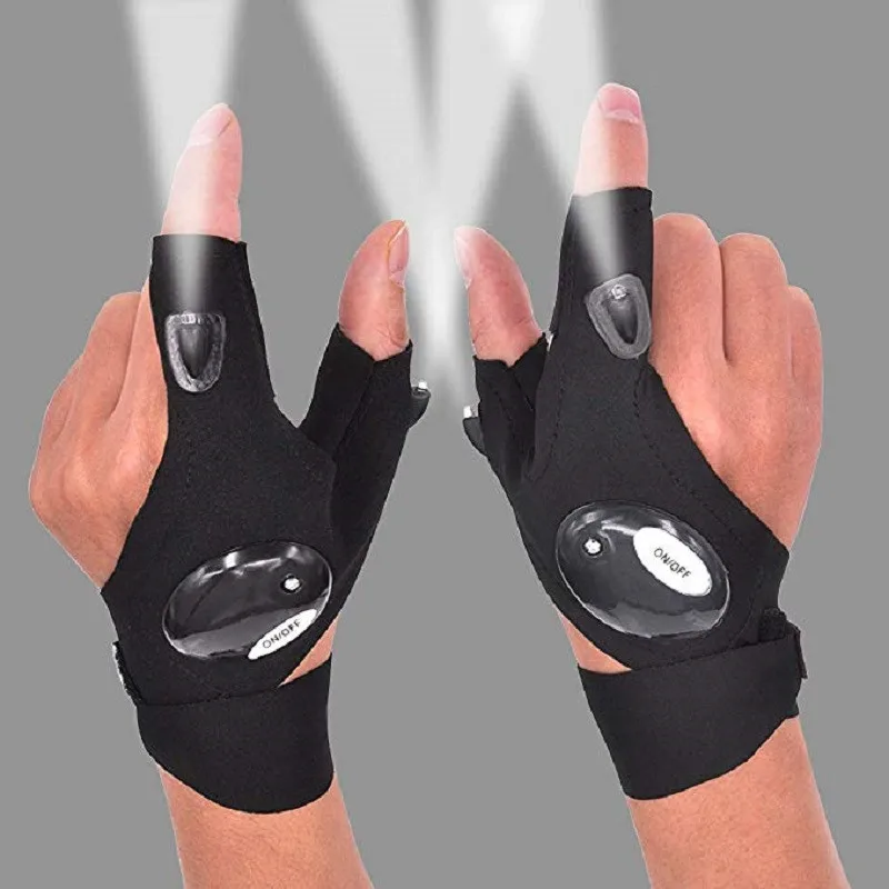 Универсальные автомобильные перчатки без пальцев светодиодный фонарик для renault