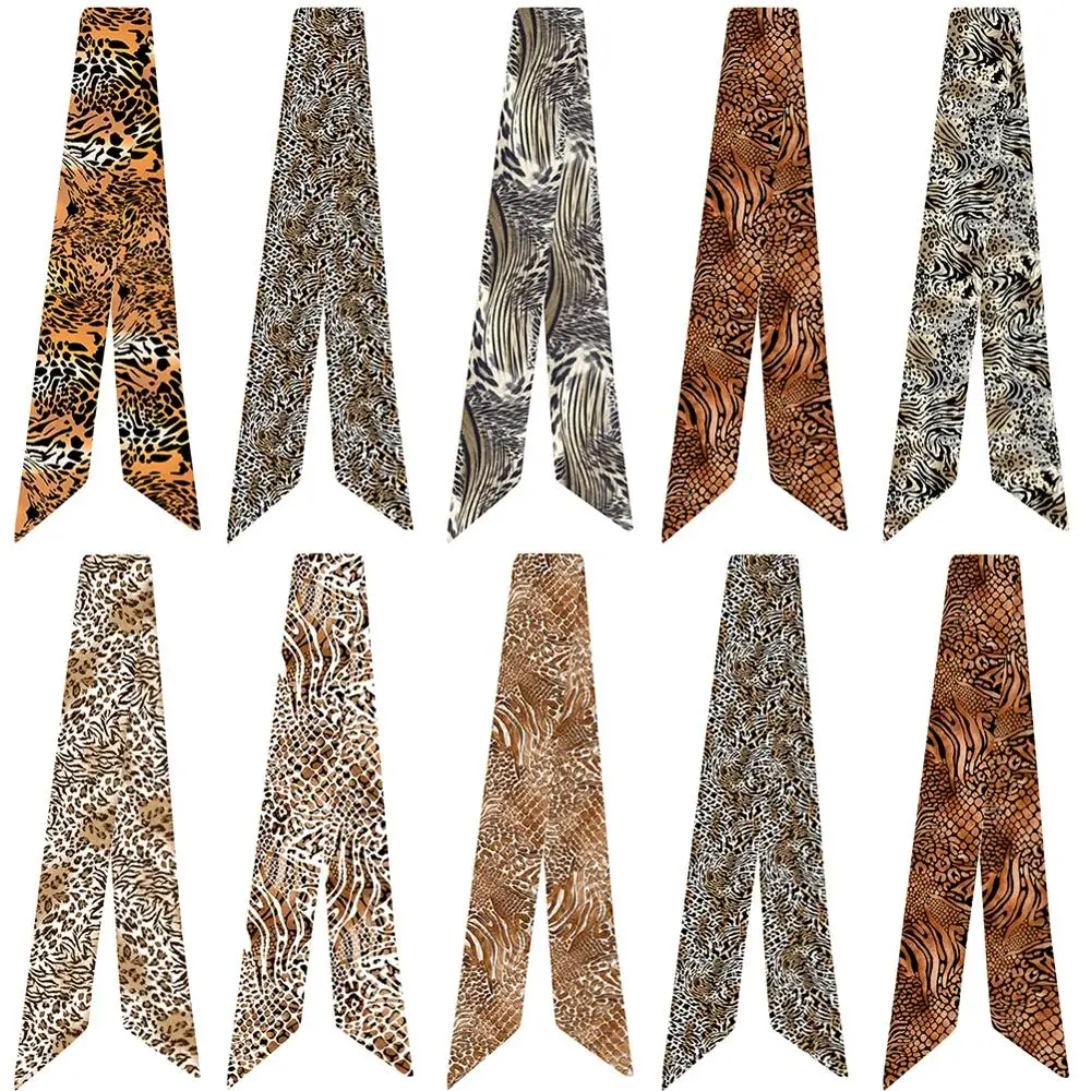 Модный маленький шелковый шарф для женщин новинка 2020 Сумка с леопардовым принтом