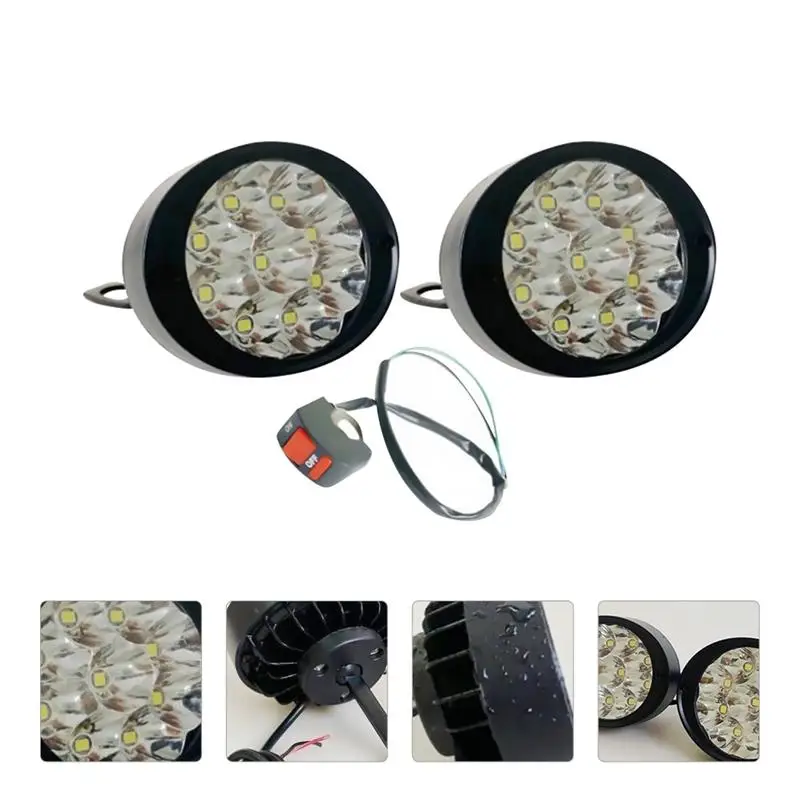 

2 шт., прожекторы для мотоцикла, 12-72 в