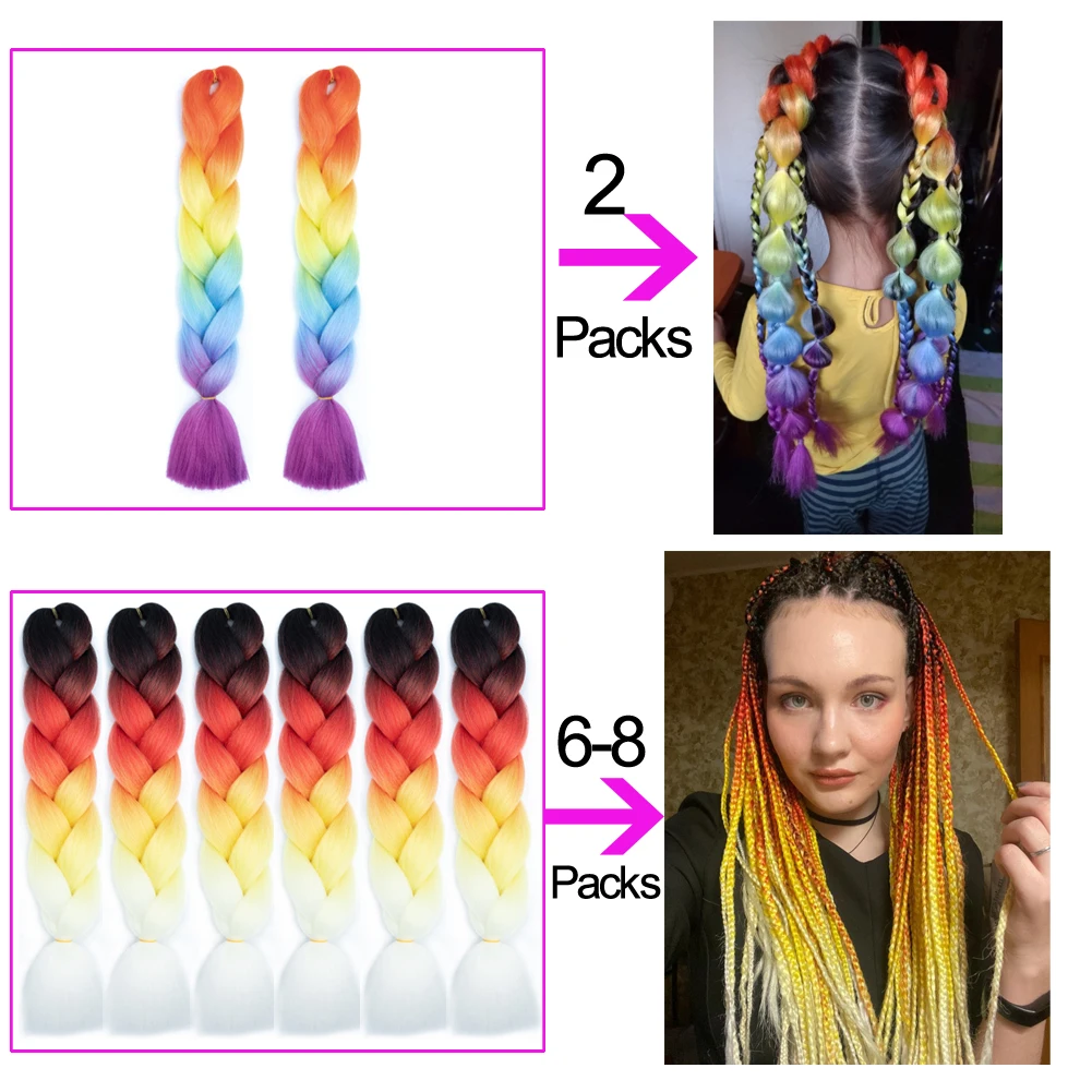 Betella 24 inch Ombre Color Synthetic Hair Braids Pre Stretched Wholesale Jumbo Braiding KaneKalon Extensions 100g/pcs |