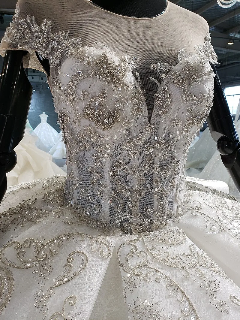 Traje De Novia Blanco оптовая продажа роскошное платье с рукавами-крылышками на шнуровке