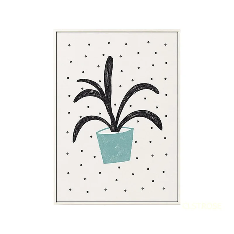 

Nordic Modern Style Contracted Natural Green Potted Posters Art Canvas Pictures For Living Room Decor Painting Unframed