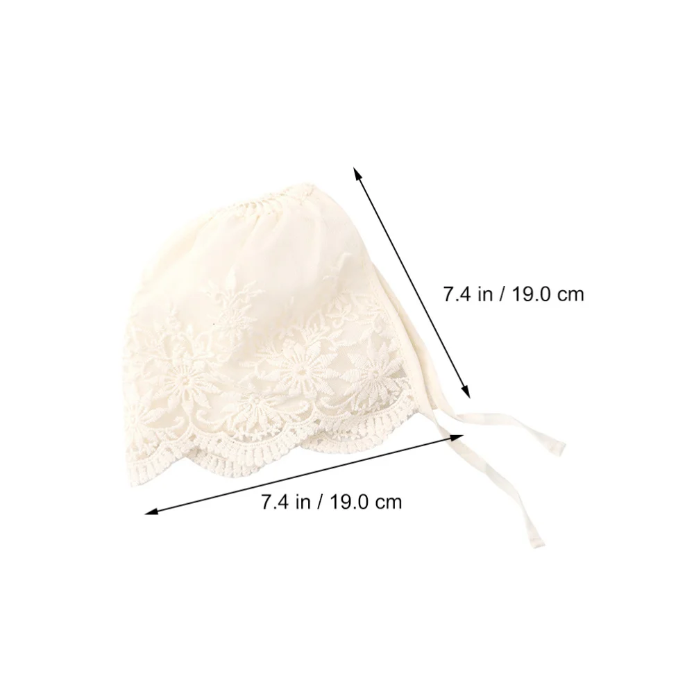 

1pc Baby Girl Sun Hat Elegant Lace Lightweight Windproof Rope Baby Summer Hat