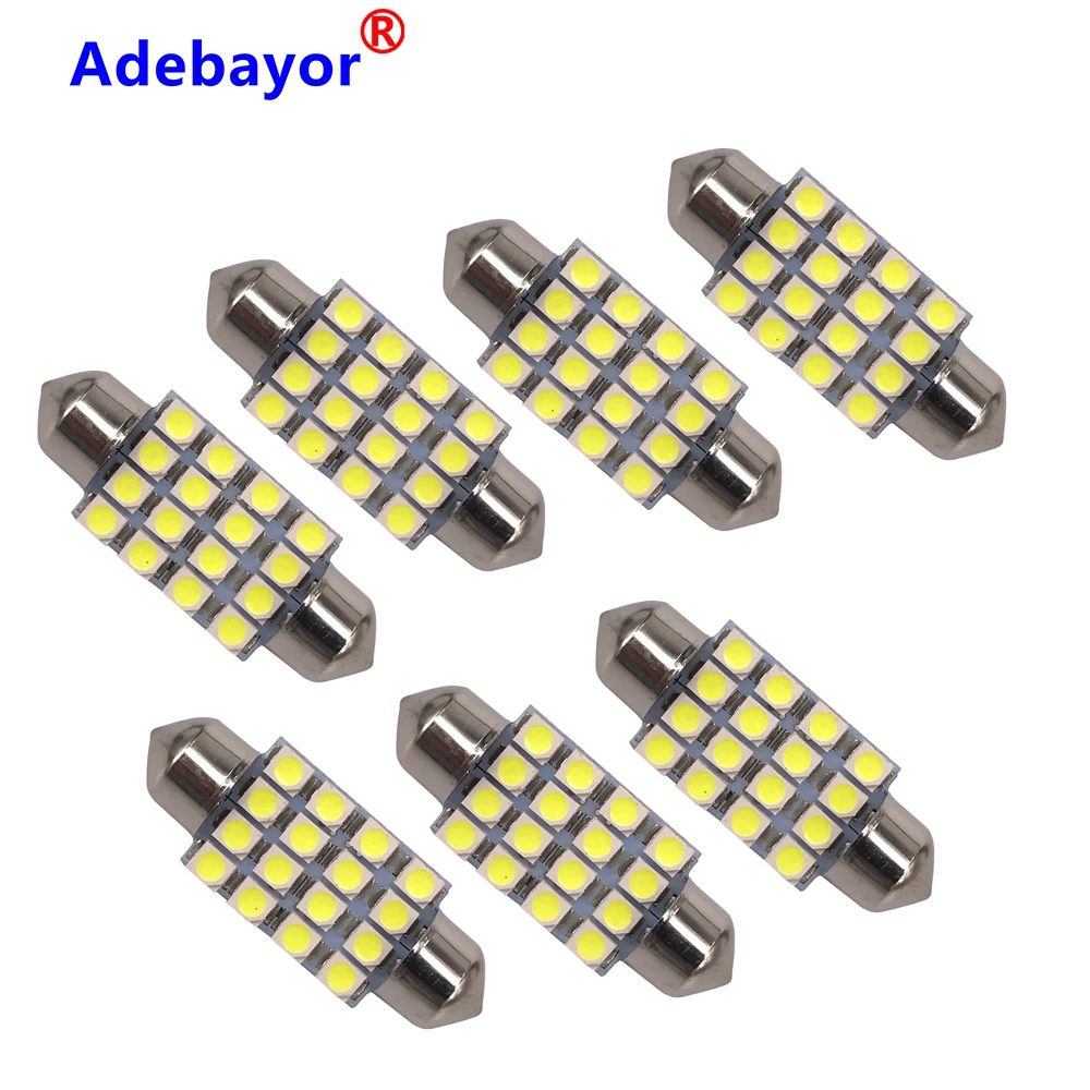 400 шт. гирлянда светодиодный 41 мм 3528 1210 SMD 16 Светодиодный белый светильник