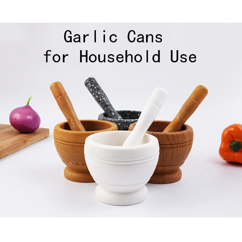 

Household Garlic Pepper Spice Pounder Mortar and Pestle Press Fruit Crusher Stamp For Kitchen Tool Set