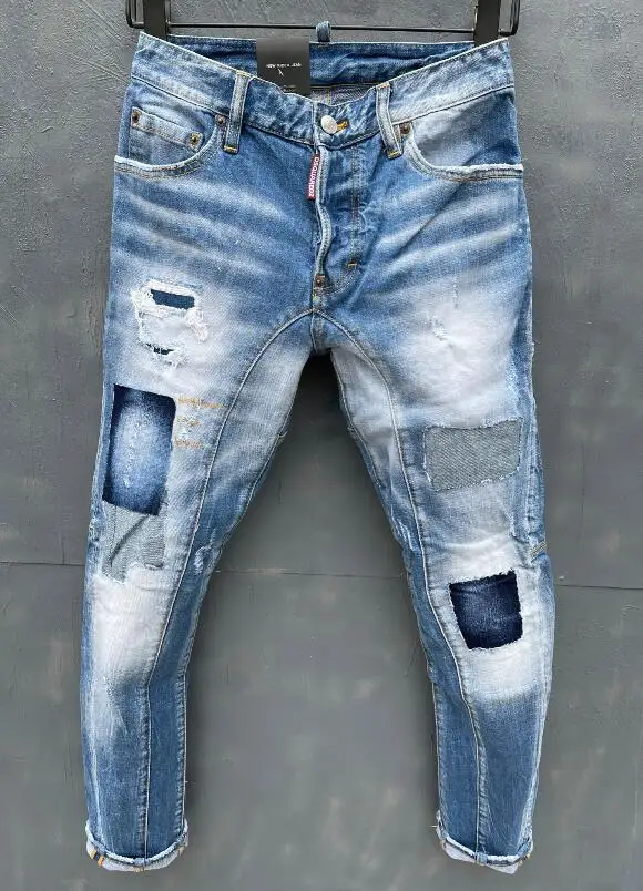 

Original blue pants classic,Authentic,DSQUARED2,Retro,Italian brand ,Top-Men Jeans,locomotive,Jogging jeans,DSQT139 clothes