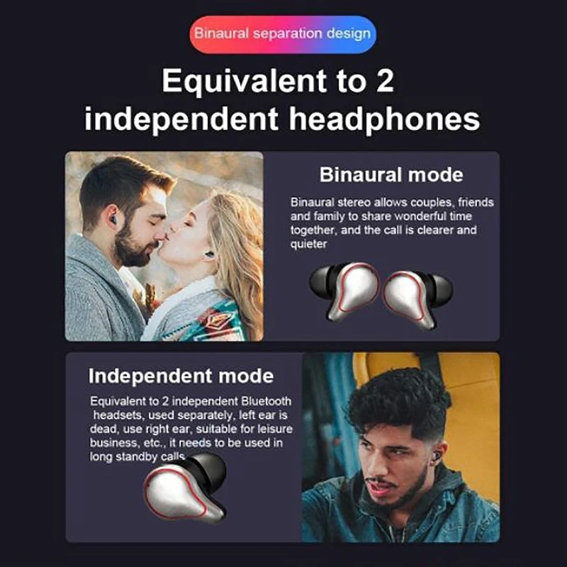 SE16S Беспроводная bluetooth гарнитура мини Спортивная TWS влагозащищенная светодиодный