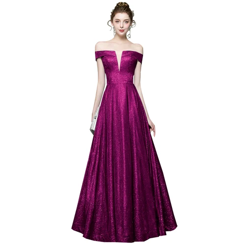 Robe De Soiree блестящее платье с v-образным вырезом длинное вечернее платье вечерние элегантные A Line блестящие Выпускные платья с поясом - Цвет: ROSA