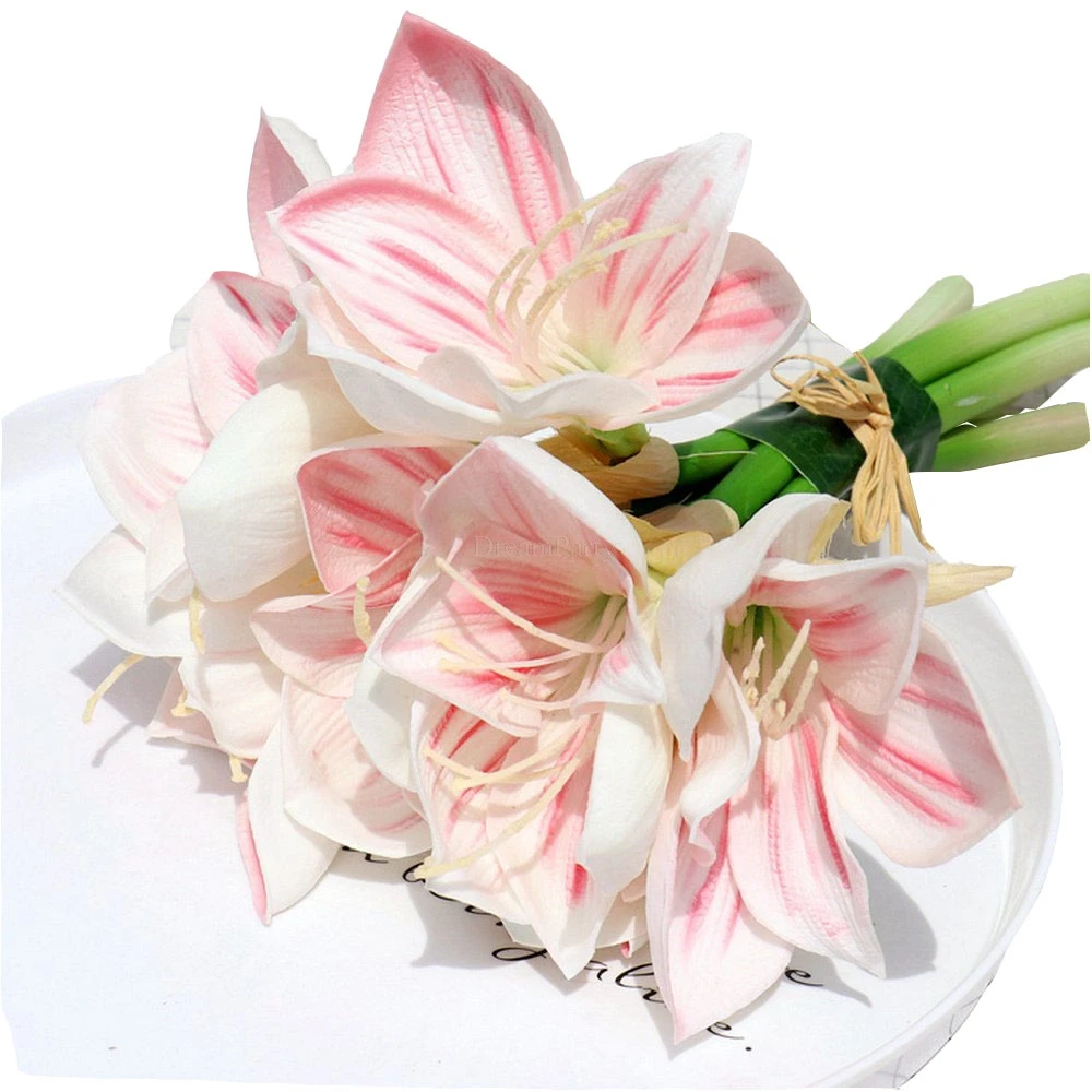 Настоящие на ощупь Искусственные цветы кустарника Свадебный букет невесты