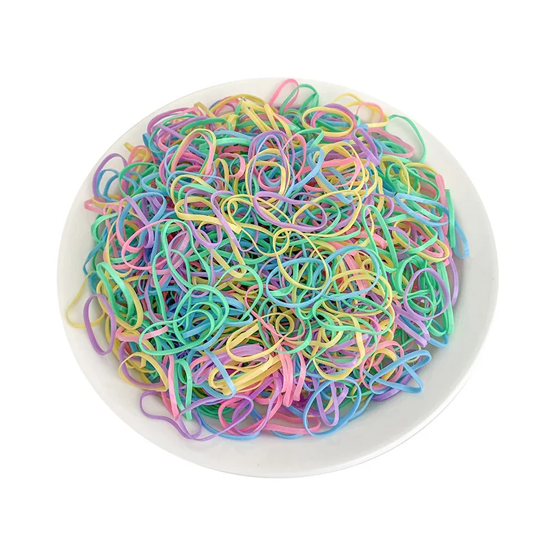 1000 Uds 1,5 cm Color caramelo cuerda de pelo nuevo beb&eacute; ni&ntilde;o TPU pelo soportes de bandas de goma el&aacute;sticos lazo para ni&ntilde;a trenzas regalos accesorios para el cabello-2
