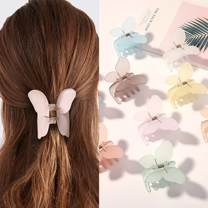 

Fashion Transparent Pearl Butterfly Hair Claw Clips for Women Girls Korean Girls Hair Accessories Headwear Hair Clips Ornaments