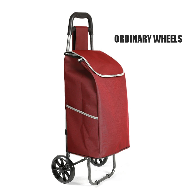 Single wheel version Поднимайтесь вверх, тележка для покупок, большие товары, товары, чехол на колесиках, складная тележка для прицепа, бытовая Портативная сумка для покупок, женская сумка - Цвет: Single wheel version