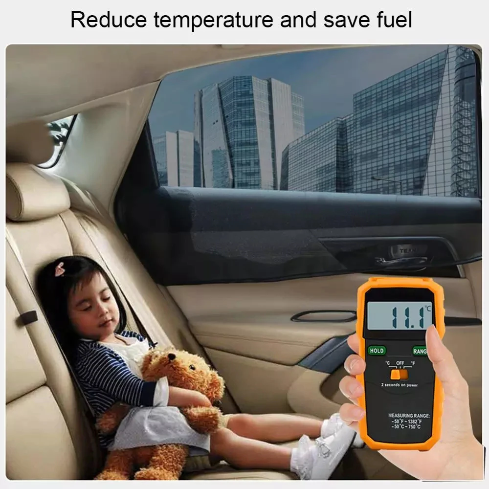 

2/4pcs Car Front Rear Side Window Sun Shade Auto Folding Sun Visor Curtain Foldable Mesh Cover Car Accessories