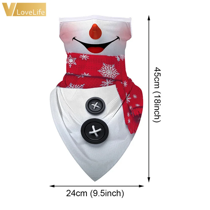 Рождественская маска для лица накидка на шею гетры пыленепроницаемые мужские и