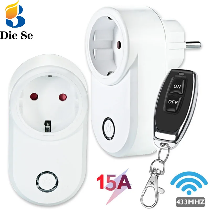 433 МГц РФ универсальный пульт дистанционного управления электрическая розетка с