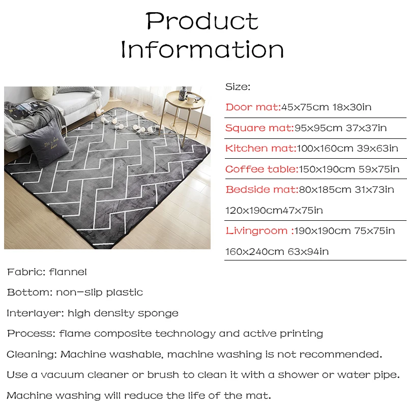 Ковер Slow Tree в скандинавском стиле для спальни гостиной 95x95 см моющийся детский