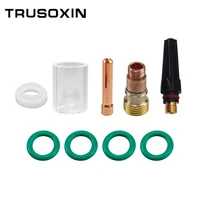 9pcs 1 6mm welding torch tig gas lens glass cup kit with o rings collet nozzle kit for wp 171826 116 tig welding torch