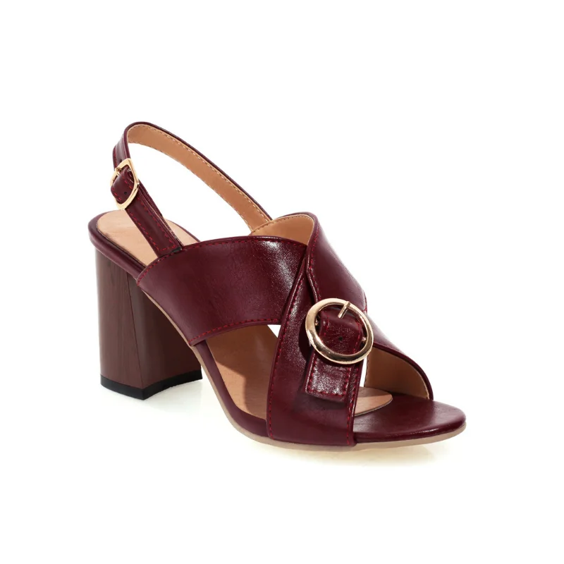 

Gladiator Sandals Women Sandals Square Heels Fashion Women High Heels Sandalias Ladies Shoes Summer Shoes Woman Pumps WSH3926