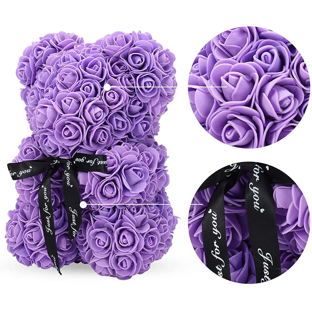 Подарок на день Святого Валентина 25 см красная роза мишка тедди цветок