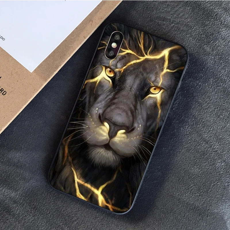 Чехол для iphone 11 Lion Alpha мужской чехол с милым дизайном аксессуары телефонов iPhone 8 7 6