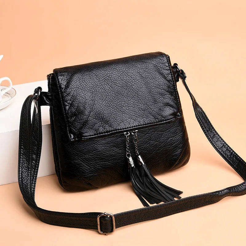 

New Designer Shoulder Bag Soft Leather Handbag Women Messenger Bags Crossbody Fashion Women Bag Female Flap Bolsa