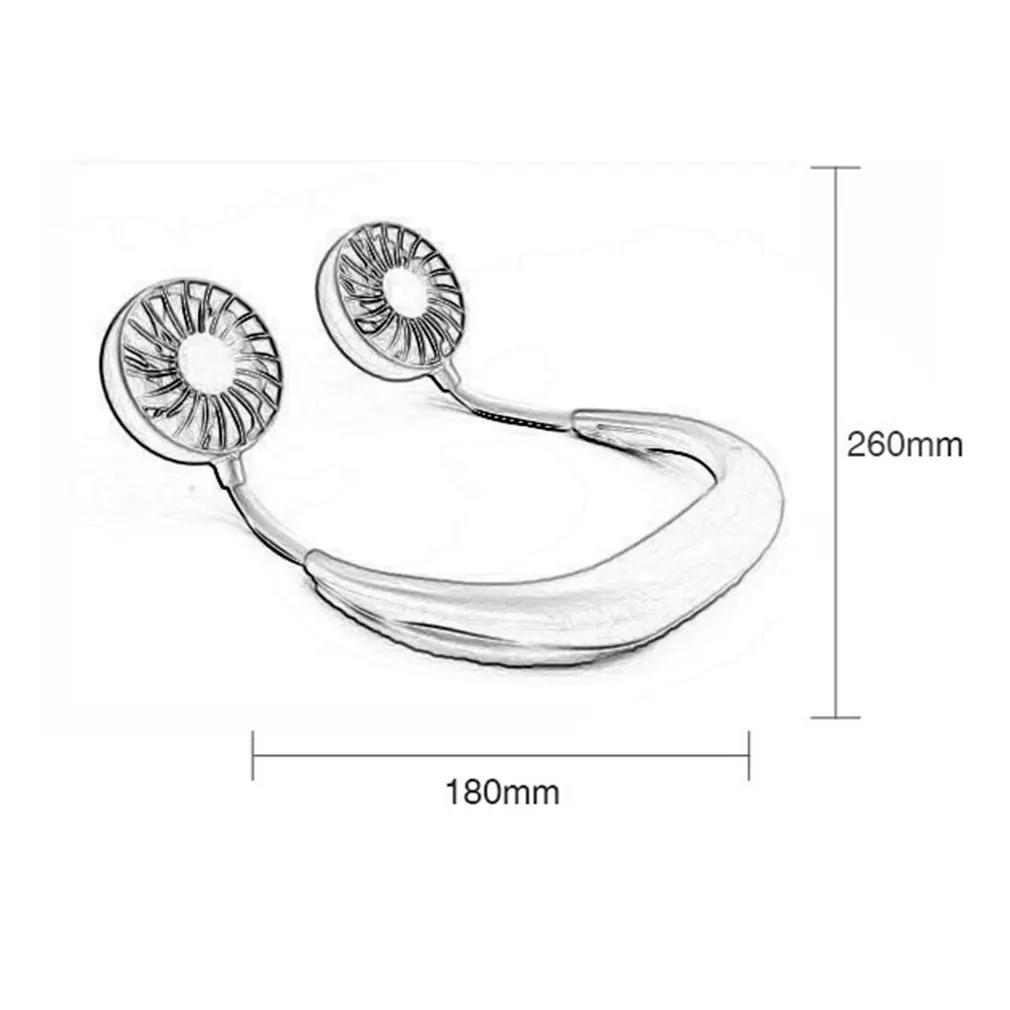 

Hanging neck cooling fan Portable USB charging mini air cooler Lazy outdoor Small air-conditioning fan