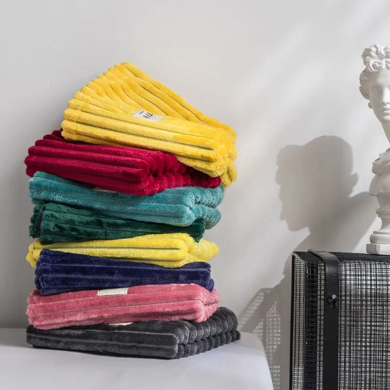 Однотонные цветные наволочки OLOEY 2 предмета коралловый флис сохраняющие тепло