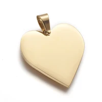 10pcslot high quality stainless steel heart charms pendant for diy necklace bracelet jewelry making lover gifts 25x23 5x1 4mm